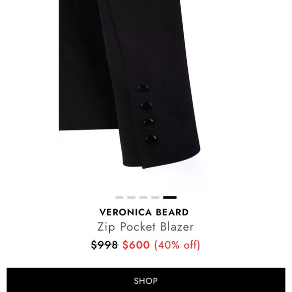 Veronica Beard Classic Black Blazer - Picture 5 of 8